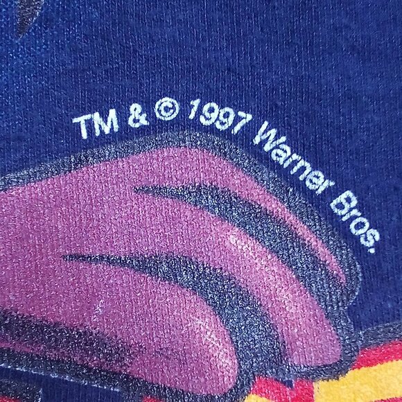 Vintage Warner Bros. Taz Bad Attitude  IDGAF T-Shirt - Picture 3 of 8